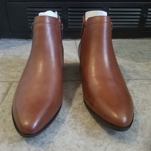 Naturalizer, sz 8, Cinnamon Leather (Brown) Ankle Boots